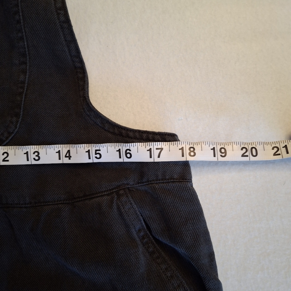 Aerie Baggy Gray Linen Overalls Sz M - Picture 11 of 11